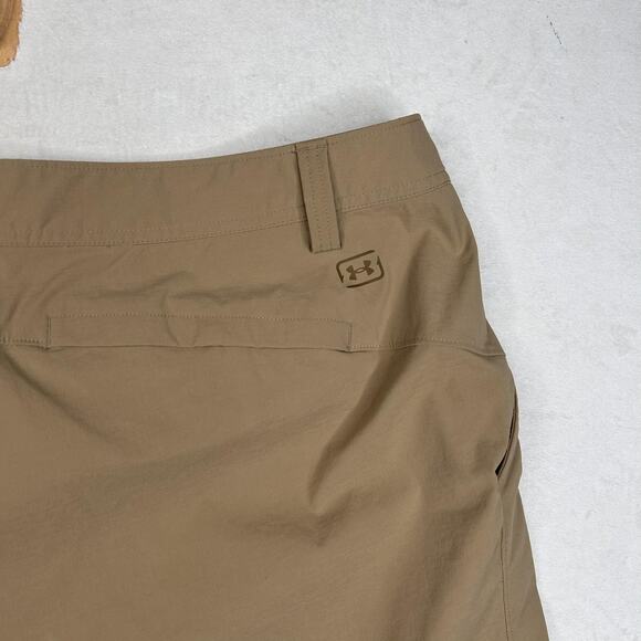 Under Armour Shorts Mens 38 Khaki Golf Performance Stretch Lightweight Quick Dry - Picture 3 of 8
